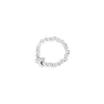 Маленький и роскошный дизайн, классный и минималистичный, эластичное веревочное кольцо из бисера в виде круга любви, серебро 925 пробы, женский