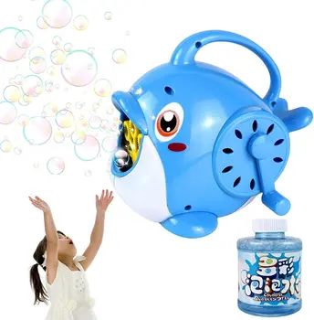 Машина для Мыльных пузырей для Детей, Детские Игрушки Для Мыльных Пузырей С Ручным приводом, Игрушки Для Игр на открытом воздухе, Забавные Игрушки для Выдувания Мыльных Пузырей для мальчиков и Девочек
