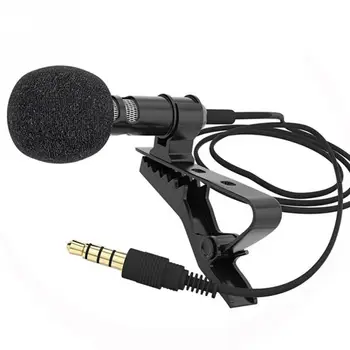 микрофон портативный петличный 3,5 мм проводной зажимной микрофон для телефонов и ноутбуков мини микрофоны