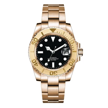 Мужские часы 40 мм Механические часы NH35, лучший бренд, Сапфировое стекло, спортивные водонепроницаемые часы, Керамические светящиеся Relogio Masculino