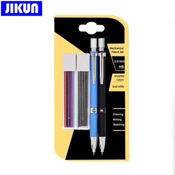Набор механических карандашей JIKUN 2.0 мм HB Автоматические карандаши с цветными грифелями Школьные ручки Канцелярские принадлежности Офисные принадлежности Kawaii