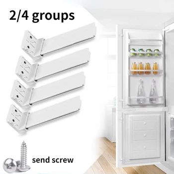 Направляющая выдвижного ящика холодильника для морозильной камеры, встроенная дверца холодильника, пластиковый кронштейн, направляющая полки, фиксированные детали скольжения, 2/4 группы