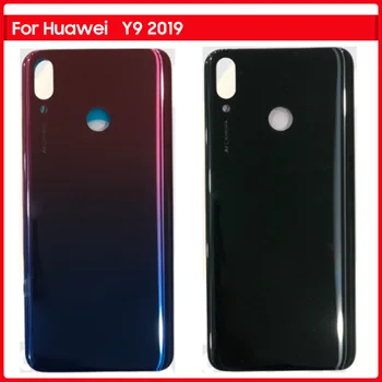 Новинка для Huawei Y9 2019 LX1 LX2 LX3 Задняя крышка аккумулятора Y9 2019 Задняя дверь, 3D Стеклянная панель, корпус, Клейкий чехол