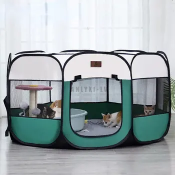 Номер доставкой кот съемная летний шатер открытый Pet собака кровать раскладная собаки игры кошка гнездо собака вольер Клетка для кошек собак