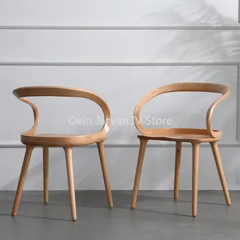 Обеденные стулья из скандинавского дерева с минималистичной спинкой, обеденные стулья современного дизайна, бытовая мебель Cadeira De Jantar для дома WZ50DC
