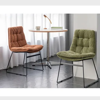 Обеденный стул Nordic Home в стиле ретро с железной спинкой, легкий Роскошный стул для учебы, кафе, стул для переговоров, стул для ногтей
