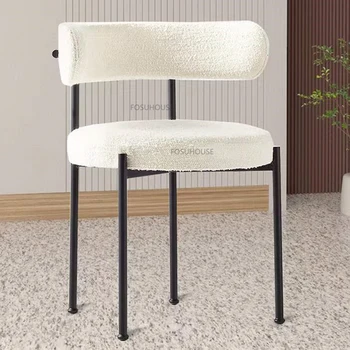 Обеденный стул из нержавеющей стали в скандинавском стиле для домашней мебели, обеденный стул для ресторана, креативный, высококлассный, простой обеденный стул со спинкой