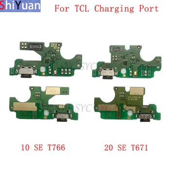 Оригинальная плата разъема USB-порта для зарядки, гибкий кабель для TCL 10 SE T766 20 SE, запасные части для зарядного разъема T671