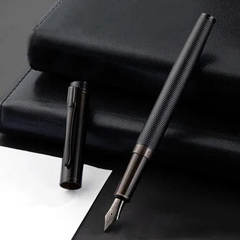 Перьевая ручка HERO Black Forest Extra Fine EF / F, классический дизайн с преобразователем, металлические ручки для письма из нержавеющей стали
