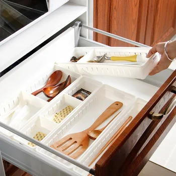 Предметы домашнего обихода Пластиковый регулируемый ящик для хранения кухонной посуды ящик для хранения ювелирных изделий в домашнем офисе ящик для хранения носков