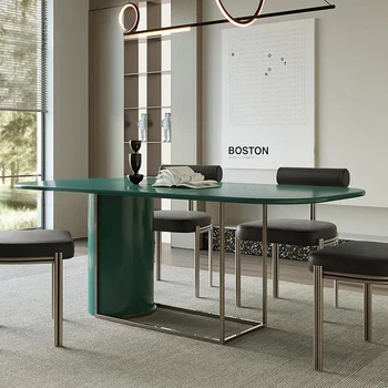 Простой набор для столовой Доска высокой плотности и комбинированный стол из нержавеющей стали Основание прямоугольного стола с рабочей поверхностью для выпечки