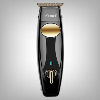 Профессиональная мужская машинка для стрижки волос Kemei outline 0 blade, электрическая машинка для стрижки бороды, аккумуляторная машинка для стрижки волос