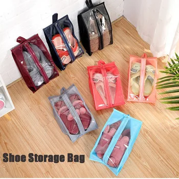 Пылезащитные сумки-органайзеры для хранения обуви, прозрачная переносная нейлоновая сумка для обуви с застежкой-молнией, водонепроницаемая сумка для обуви