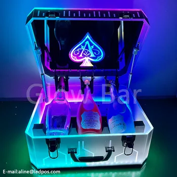 Радужная светодиодная коробка для вина Ace of spade Armand de Brignac, представляющая бутылку шампанского, VIP-сервировочный поднос для ночного клуба