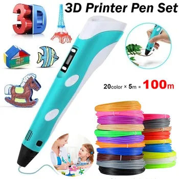 Ручка для 3D-принтера DIY Painting Pen Низкотемпературный 3D-принтер Для Рисования PCL Нити Накаливания Против Ожогов Игрушки Activite Creative Pour Enfant