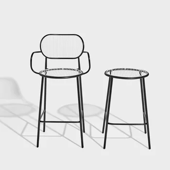 Скандинавские современные обеденные стулья, простые домашние Роскошные обеденные стулья на открытом воздухе, Акцентные шезлонги для отдыха, мебель для балкона QF50DC