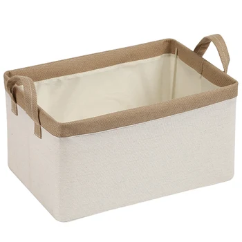 Складная корзина для хранения ткани Складной ящик для хранения с ручками для хранения одежды и управления ею