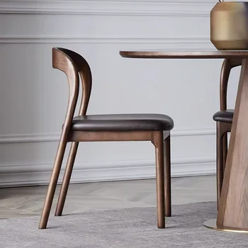 Современные деревянные обеденные стулья со спинкой, Эргономичные Банкетные Садовые стулья, Уникальные дизайнерские украшения интерьера салона