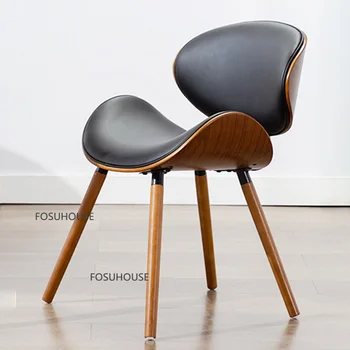 Современные обеденные стулья из искусственной кожи для домашней мебели Дизайн спинки обеденного стула Легкие Роскошные кухонные стулья для отдыха