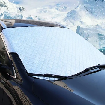 Солнцезащитный зонт на лобовом стекле автомобиля, Снежный покров, Универсальный Солнцезащитный козырек на ветровом стекле, Зимняя Накидка для защиты от замерзания, аксессуары для экстерьера автомобиля