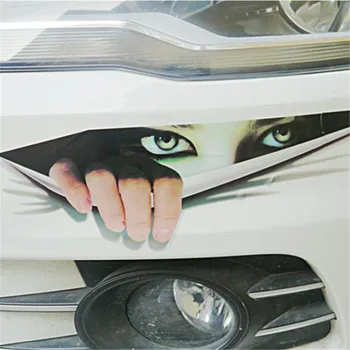Стайлинг автомобиля Забавная Наклейка на автомобиль 3D Глаза Выглядывающего Монстра Наклейка Водонепроницаемые Выглядывающие глаза Наклейка на окно кузова Автоаксессуары