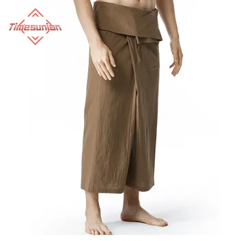 Таиланд Рыбацкие брюки Летние хлопчатобумажные льняные брюки для мужчин Свободные Удобные шаровары Мужские брюки для йоги из 100 хлопка Женские