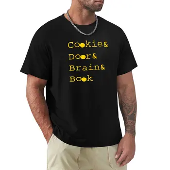 Футболка Cookie door Brain Book, футболки с коротким рукавом, футболки с графическим рисунком, футболки для тяжеловесов для мужчин