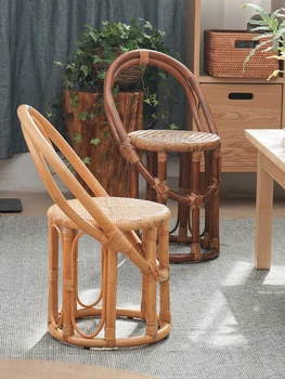 Хит продаж, домашний коммерческий ротанг, натуральное плетеное кресло из ротанга, японская гостиная, балкон