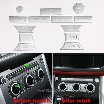 Центральный регулятор громкости кнопок кондиционера переменного тока наклейка с защитной накладкой для Land Rover Range Rover Sport 2014-2017
