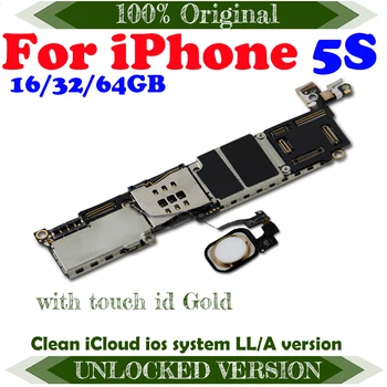 Чистая материнская плата iCloud с поддержкой отпечатков пальцев Touch ID / без поддержки сети Gsm Wcama 4G Lte для материнской платы IPHONE 5S FreeiCloud