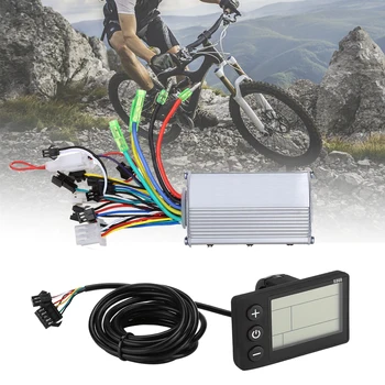 Электрический велосипед, ЖК-панель для электровелосипеда, самокат с дроссельной заслонкой, Бесщеточный контроллер, 36 В-48 В ЖК-дисплей скорости работы аккумулятора